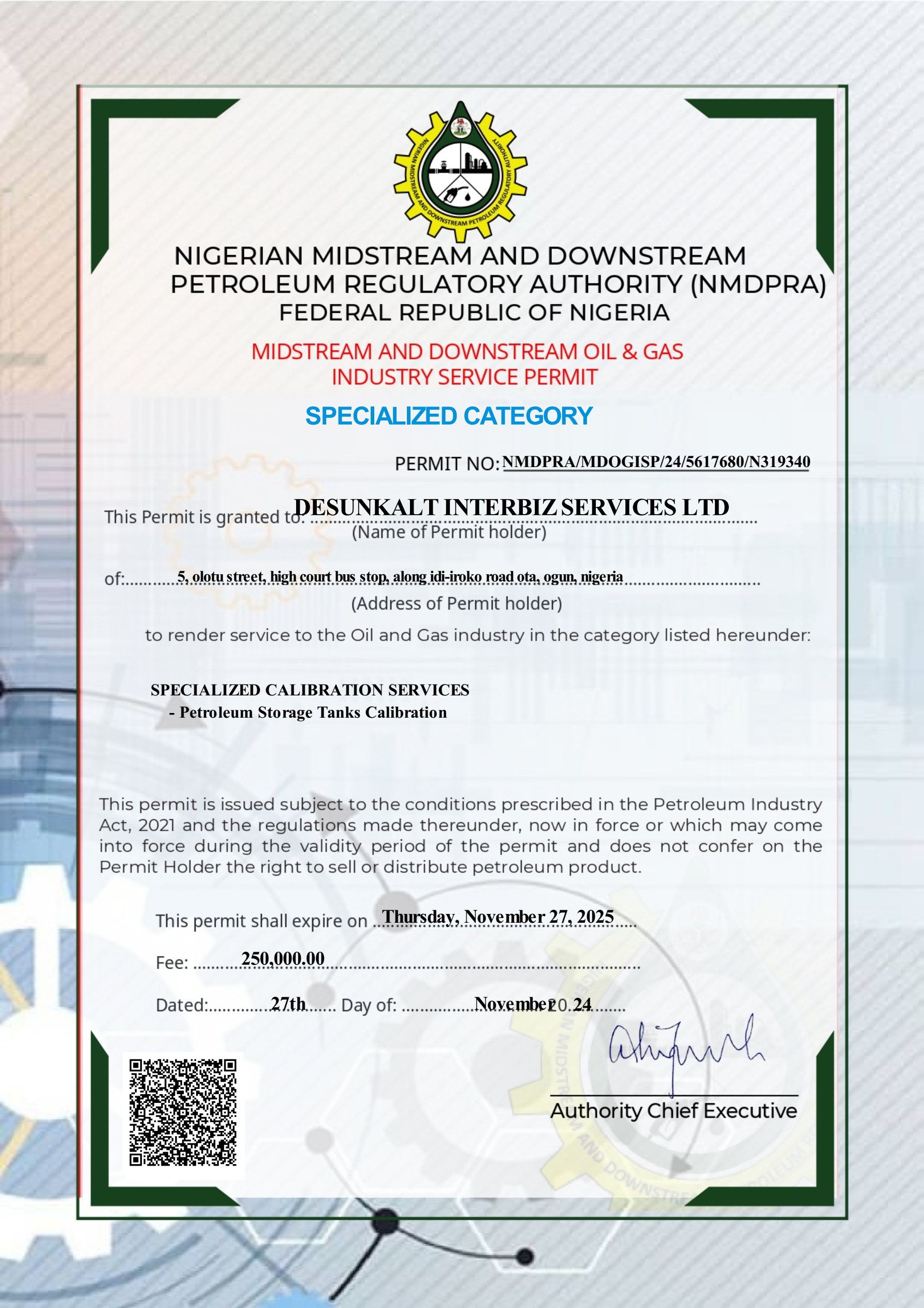 Specialized Calibration Servicess